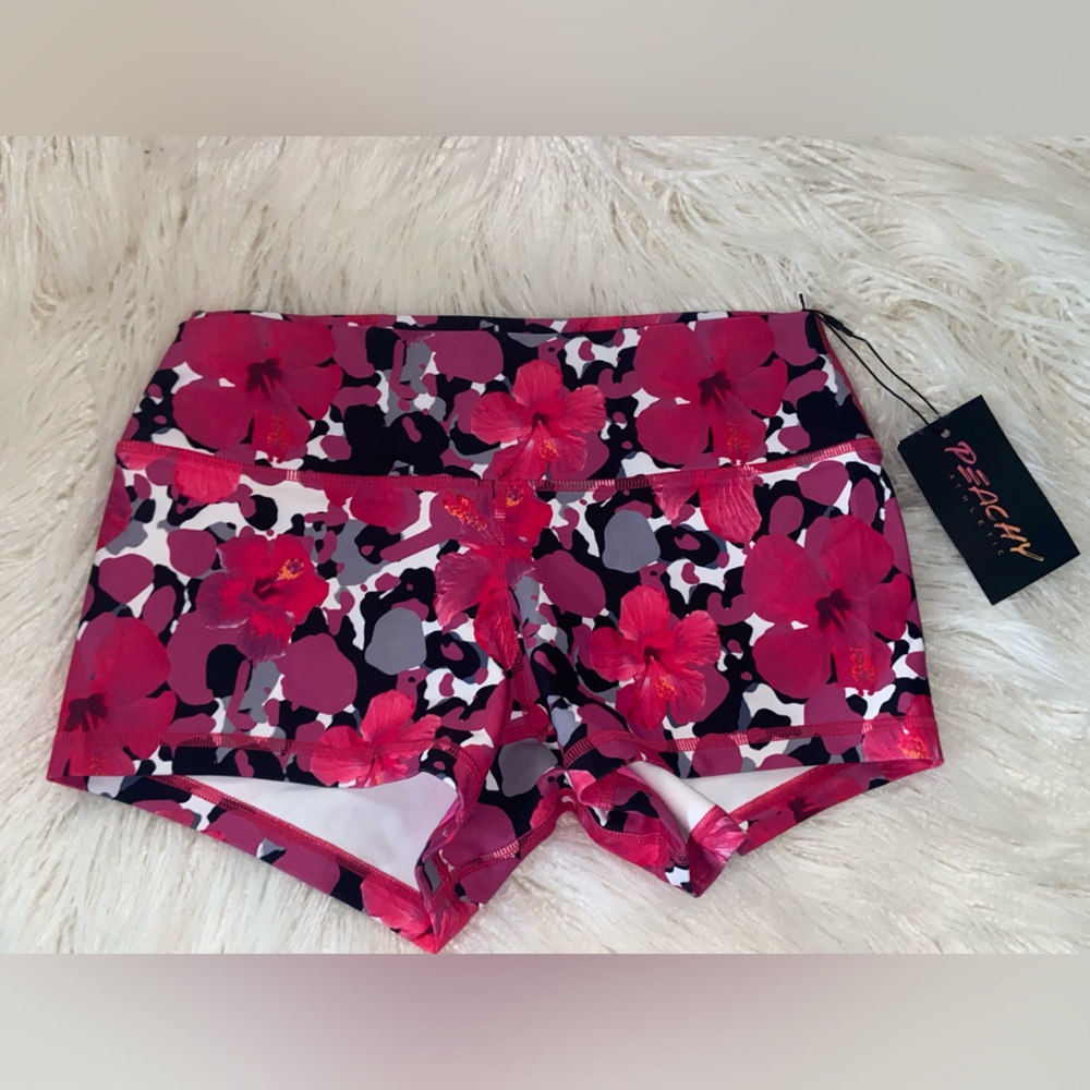 Vibrant Floral Athletic Shorts